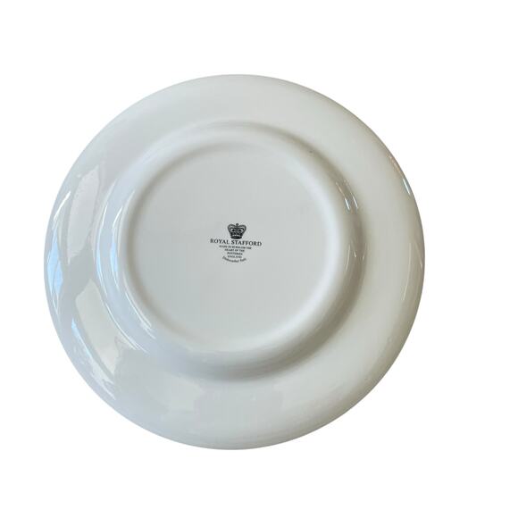 Royal Stafford Asiatic Pheasant 11in Dinner Plates Blue & White Set of 4 NEW - Picture 9 of 10